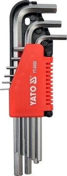 Klucze imbusowe HEX 1,5-10 mm , kpl. 9 szt. YATO