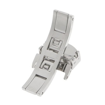 StainlESS Steel Butterfly Clasp Watch Buckle Push Belt Strap 16mm