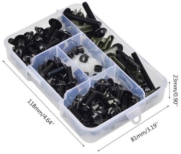 ZESTAW ŚRUB ŚRUBKI OWIEWKI ALUMINIOWE ZIELONE