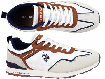 U.S. POLO ASSN SNEAKERS BUTY MĘSKIE BIAŁE LEKKIE