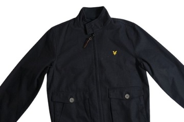 LYLE&SCOTT__GINGHAM HARRINGTON__NOWA KURTKA MĘSKA NAVY__S