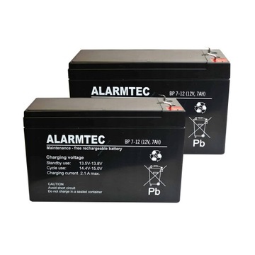 BP 7-12 Akumulator 7Ah/12V ALARMTEC/BP DO KAS FISKALNYCH (zestaw 2 sztuki)