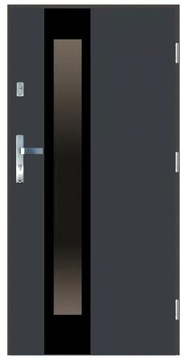 Drzwi zewnętrzne 55 mm LI3 BLACK ANTRACYT 90 PRAWE