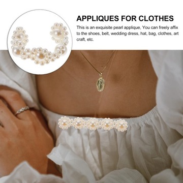 Sew Aplikacja Ozdobna Perła Akcesoria Buta