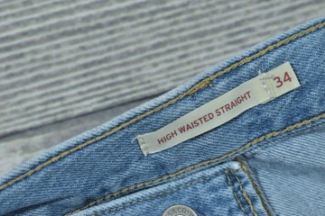 LEVIS High Waisted Straight Jeansy Damskie W34 L31