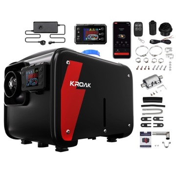 OGRZEWANIE POSTOJOWE 8KW 230V 12/24V NAGRZEWNICA DIESEL BLUETOOTH LCD