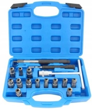 НАБОР ФРЕЗ СЕДЛО ИНЖЕКТОРА, 17 ЭЛЕМЕНТОВ