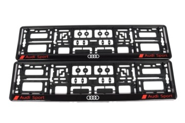 RAMKI TABLICY REJESTRACYJNEJ LOGO AUDI SPORT 2SZT