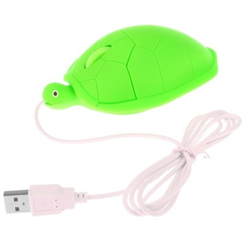 Śliczne żółwie myszy USB 3D żółwie myszy do laptopa PC zielone