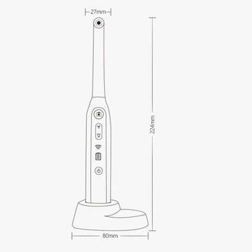 Интраоральная камера 8 светодиодов Перезаряжаемый через USB Простой в использовании с индикатором