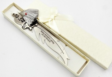 Закладка ДЛЯ книги с посвящением ЛЮБАЯ ГРАВИРОВКА.