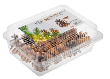 СОСНОВЫЕ ШИШКИ С ПРИЩЕПКОЙ ДЕКОРАТИВНЫЕ РОЖДЕСТВЕНСКИЕ УКРАШЕНИЯ ДЛЯ ЦЕНТРАЛЬНЫХ БЛЮД 14 ШТ.