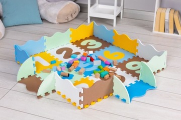 MATA PIANKOWA PUZZLE PIANKOWE DUŻA DLA DZIECKA SUCHY BASEN KOJEC DO ZABAWY