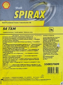 Масло Shell SPIRAX S4 TXM бочка 209л.