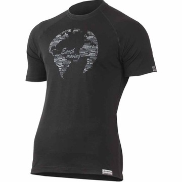 Koszulka męska t-shirt 100% wełna merino czarna M