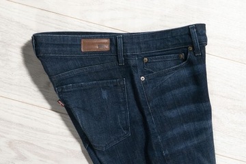 LEVIS DEMI CURVE SPODNIE JEANSY SKINNY ŁATY 27/32