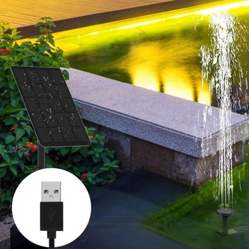 СОЛНЕЧНЫЙ ФОНТАН 2,5 Вт USB-НАСОС ДЛЯ ПРУДА С ФИЛЬТРОМ ПАНЕЛИ ВОДНОГО ФОНТАНТА