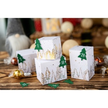 KALENDARZ ADWENTOWY KRAFT DIY PUDEŁKA