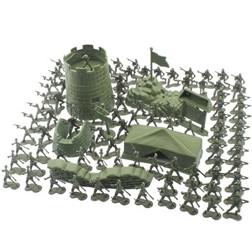 100Pcs Miniatures Model Soldier Figures Green