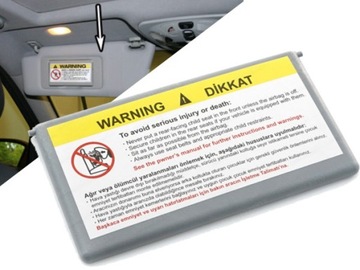 OSŁONA PRZECIWSŁONECZNA DASZEK Klapka Osłonka do MERCEDES W203 2000- Szara