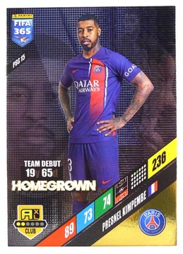 karty piłkarskie PANINI FIFA 365 2024 CLUB Homegrown PSG 15 Kimpembe