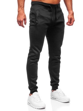 SPODNIE DRESOWE JOGGERY MĘSKIE CZARNE XW01 DENLEY_2XL