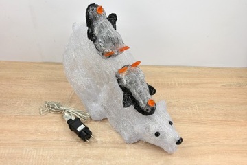 РОЖДЕСТВЕНСКИЙ УКРАШЕНИЕ МИШКА С ПИНГВИНАМИ 80 LED РОЖДЕСТВО