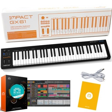 Nektar Impact GX61 klawiatura MIDI +Bitwig 8 |w24h