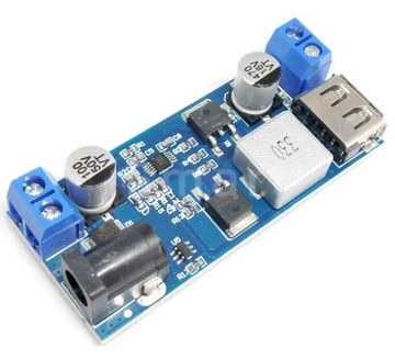 ŁADOWARKA ZASILACZ PRZETWORNICA 9-36V-> 5V 3A max 5A Z GNIAZDEM USB HW-688