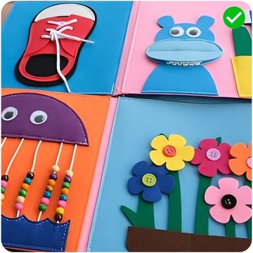 СЕНСОРНАЯ 3D-ИГРУШКА-КНИГА ДЛЯ МАЛЕНЬКИХ ДЕТЕЙ МОНТЕССОРИ