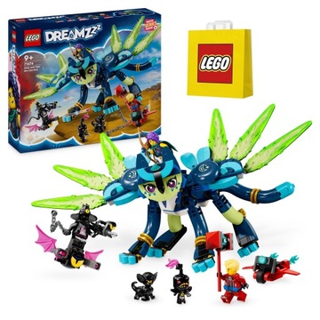 LEGO klocki DREAMZzz Zoey i sowokot Zian / 71476 + torba prezentowa