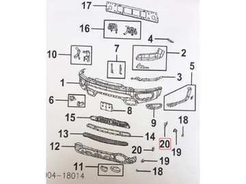 2019-24 RAM 1500 KOŠÍK DRŽÁKY ČIDLA PARKOVÁNÍ