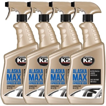 K2 Alaska ODMRAŻACZ do szyb nawet do -70C 700ml x4