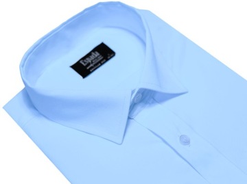 43/44 Elegancka koszula męska błękitna jasnoniebieska małe i duże rozmiary