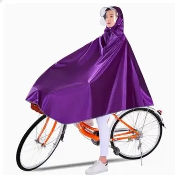 Raincoat Full Body with Hat Brim Single Adult Loose Oxford Rain-Proof