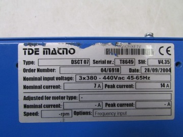 Сервопривод TDE MACNO DSCT 07 поврежден
