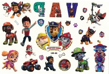 Tatuaże zmywalne dla dzieci PSI PATROL PAW LW05