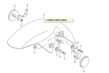 Крыло переднее Suzuki GSX-S125/GSX-R125 53111-23K00