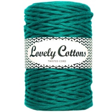 Sznurek bawełniany Lovely Cotton 3mm Szmaragdowy
