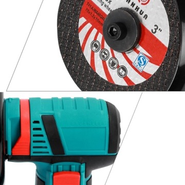 МАЛЕНЬКАЯ УГЛОВАЯ ШЛИФМАШИНА ДЛЯ РЕЗКИ АККУМУЛЯТОРНОГО ПВХ 19500об/мин + 2хБАКУ + 2ДИСКА