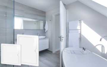 Дверца инспекционная 15/30 мм белая Orno ABS