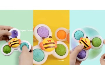 FIDGET SPINNER ПРИСОСКА СЕНСОРНАЯ ВАННА 3 ШТ.