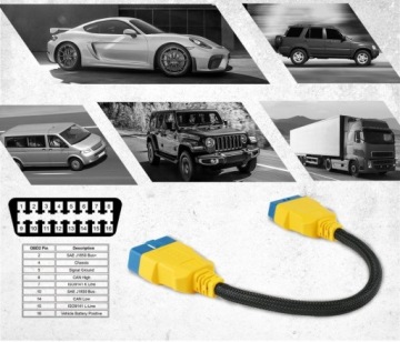 УДЛИНИТЕЛЬ OBD 2 II АДАПТЕР УДЛИНИТЕЛЯ 35 см eOBD