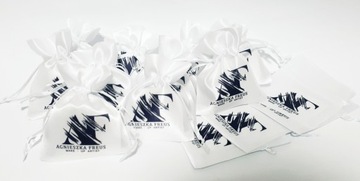 Белая атласная сумка для украшений с ПРИНТОМ ЛОГОТИПА