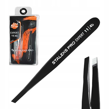 STALEKS PĘSETA SKOŚNA DO BRWI PRO EXPERT WĄSKIE SKOŚNE KRAWĘDZIE TE-11/4B