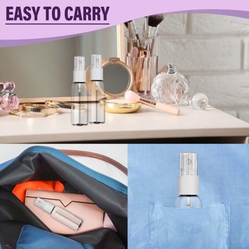 6 50 ml butelki z rozpylaczem z drobną mgiełką