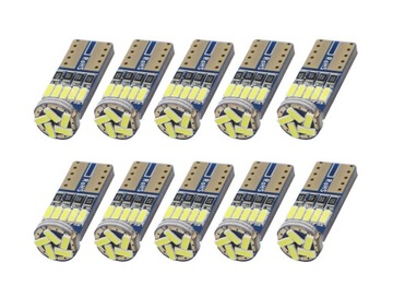 10x ŻARÓWKA LED W5W T10 15 SMD 4014 12V CANBUS +STAB 12V | 10 SZTUK