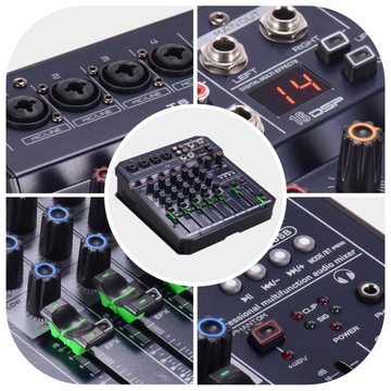 T6 Portable 6-Channel Sound Card Mixing Console