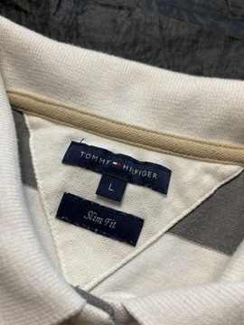 Tommy Hilfiger EXTRA ORYGINALNE POLO W PASKI /M