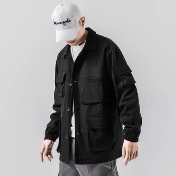 Muti-pockets Cargo Men Denim Jackets Spring Autumn